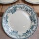 Set of 3 flat plates in ironstone Debray – Guadeloupe Service