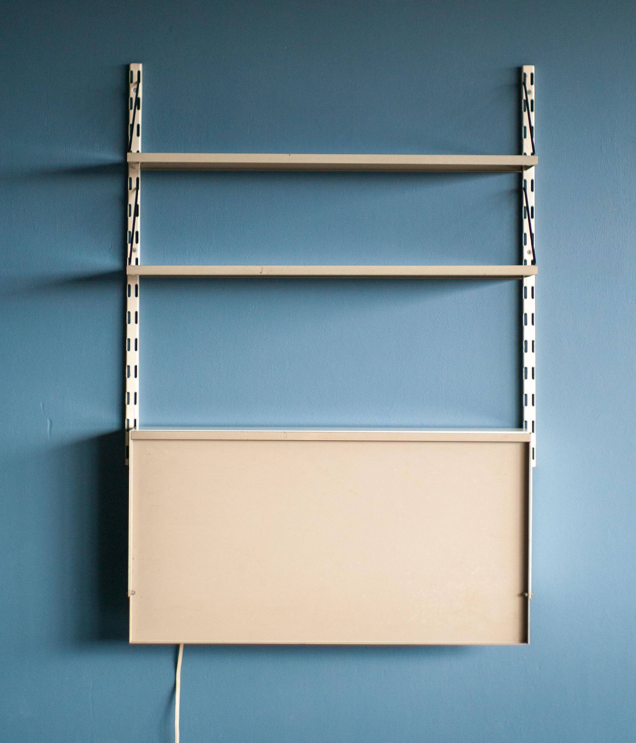 Pilastro Wall Secretary with Integrated Light - Dutch Mid-Century Modern