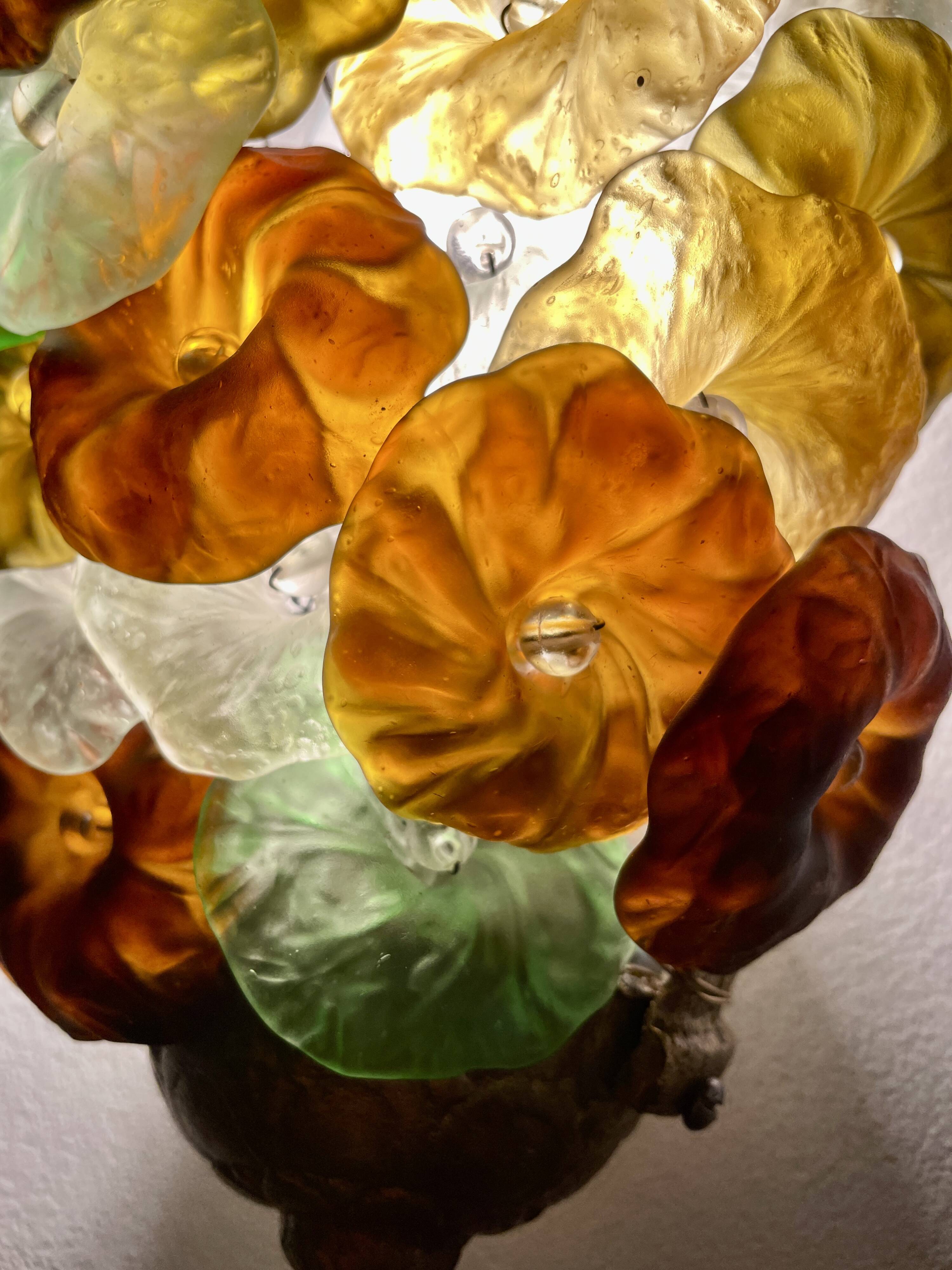 Art Nouveau wall light, Murano glass 1900