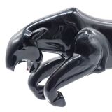 Large Deco sculpture of a panther in Murano glass, 1940s