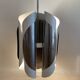 Chrome and bakelite pendant light, Italy, 1970s.