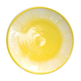 Assiette moyenne - PALME bordure jaune