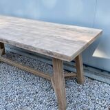 Farmhouse table walnut stripped 200 cm