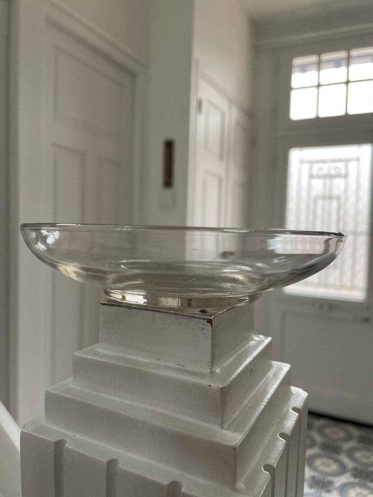 Beurrier ancien Duralex verre et métal