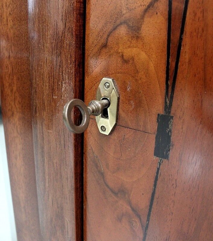 Wardrobe, walnut and mahogany, art deco - 1930 / 1940