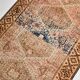 4x8 Brown Cream Geometric Vintage Rug, 112x241Cm