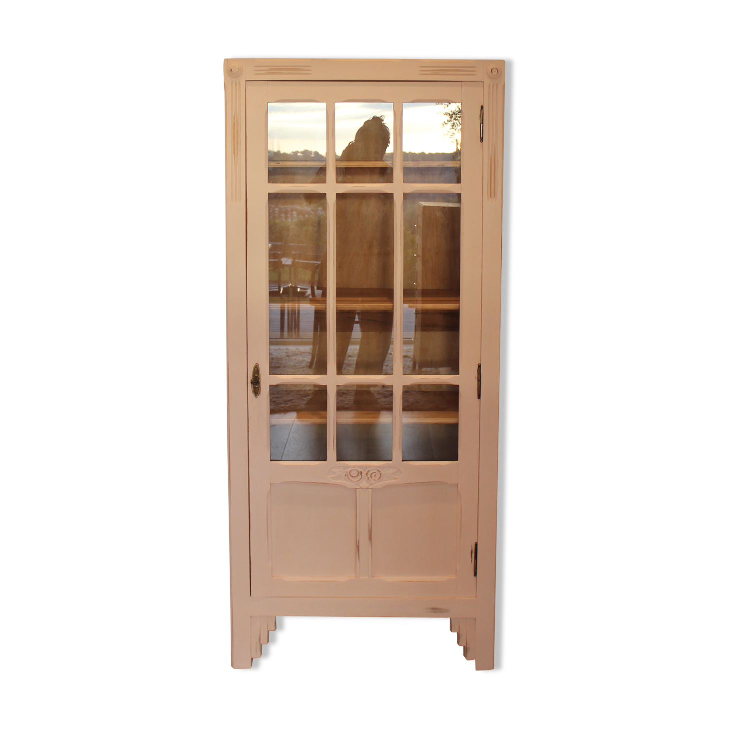 Art deco glass bookcase