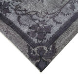 Hand-Knotted Hi-Low Pile Oriental 1970s 204 cm x 320 cm Grey Rug