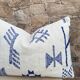 Handmade cushion cover in Berber wool: Moroccan Kilim cushion