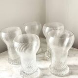 Lot de 5 verres vintage Rosenthal « Twist » Studio Line, Allemagne, années 1970