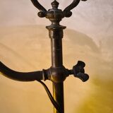 Lamp 1900 adjustable brass tulip paste glass