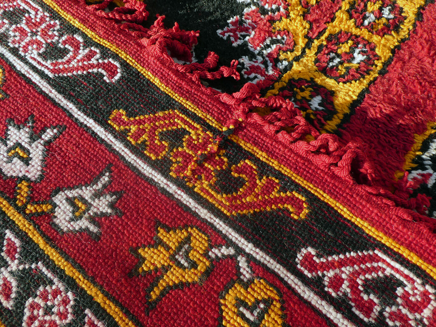 Vintage Moroccan Berber carpet Boujaad by Khenifra XXL 352x174 cm