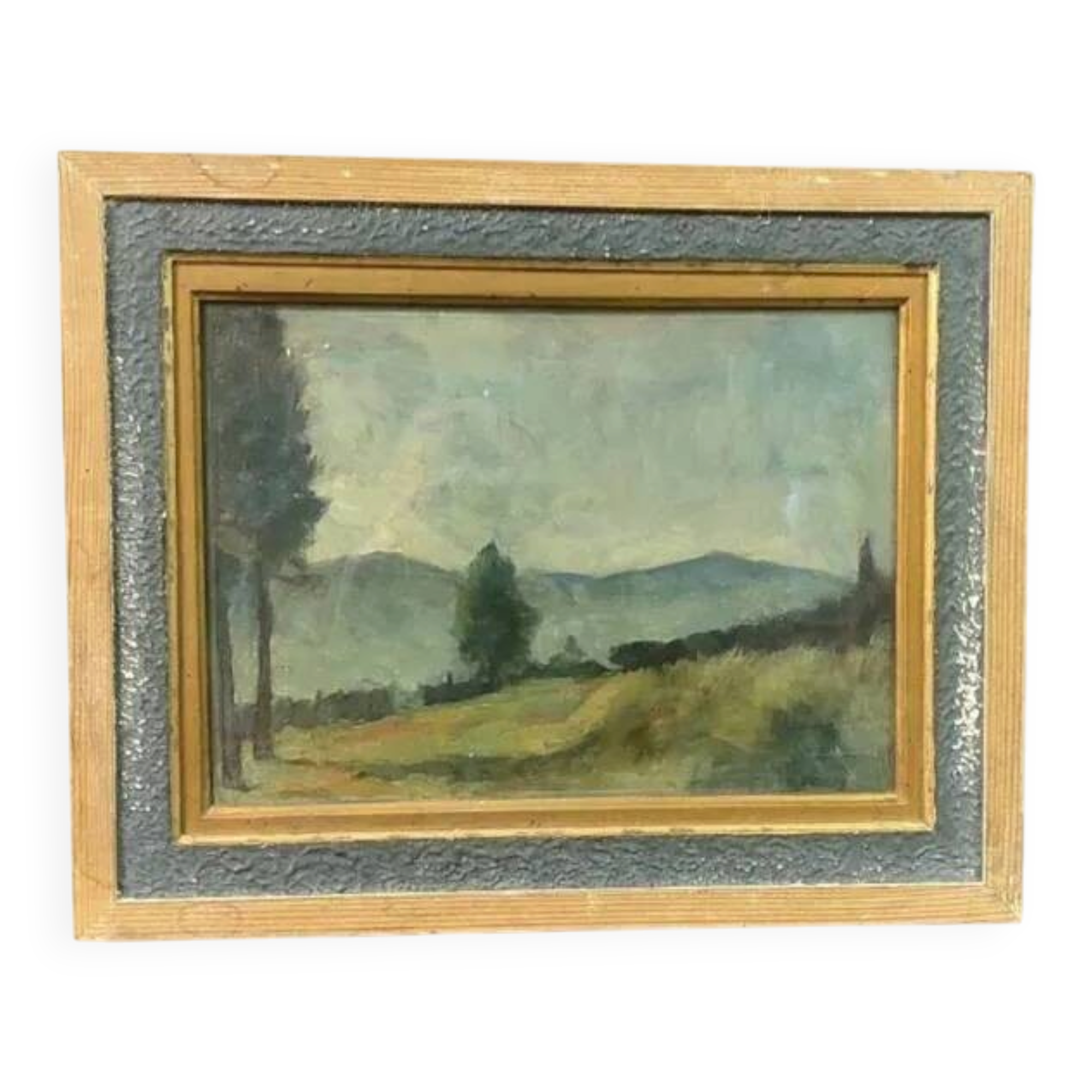 Ennio Cocchi landscape and still life painted on both sides panel