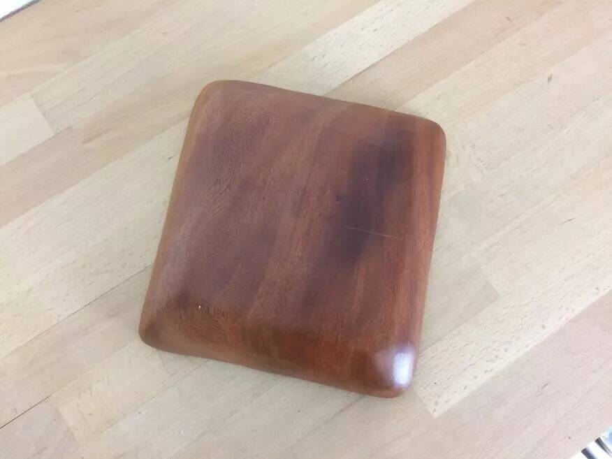 Scandinavian teak catchall tray