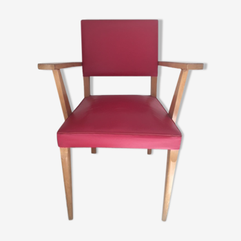 Armchair with arms armrests red 1950s