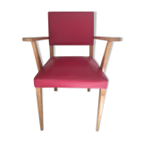 Armchair with arms armrests red 1950s