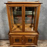 magnificent Art Deco period bookcase in light walnut circa 1930-1940