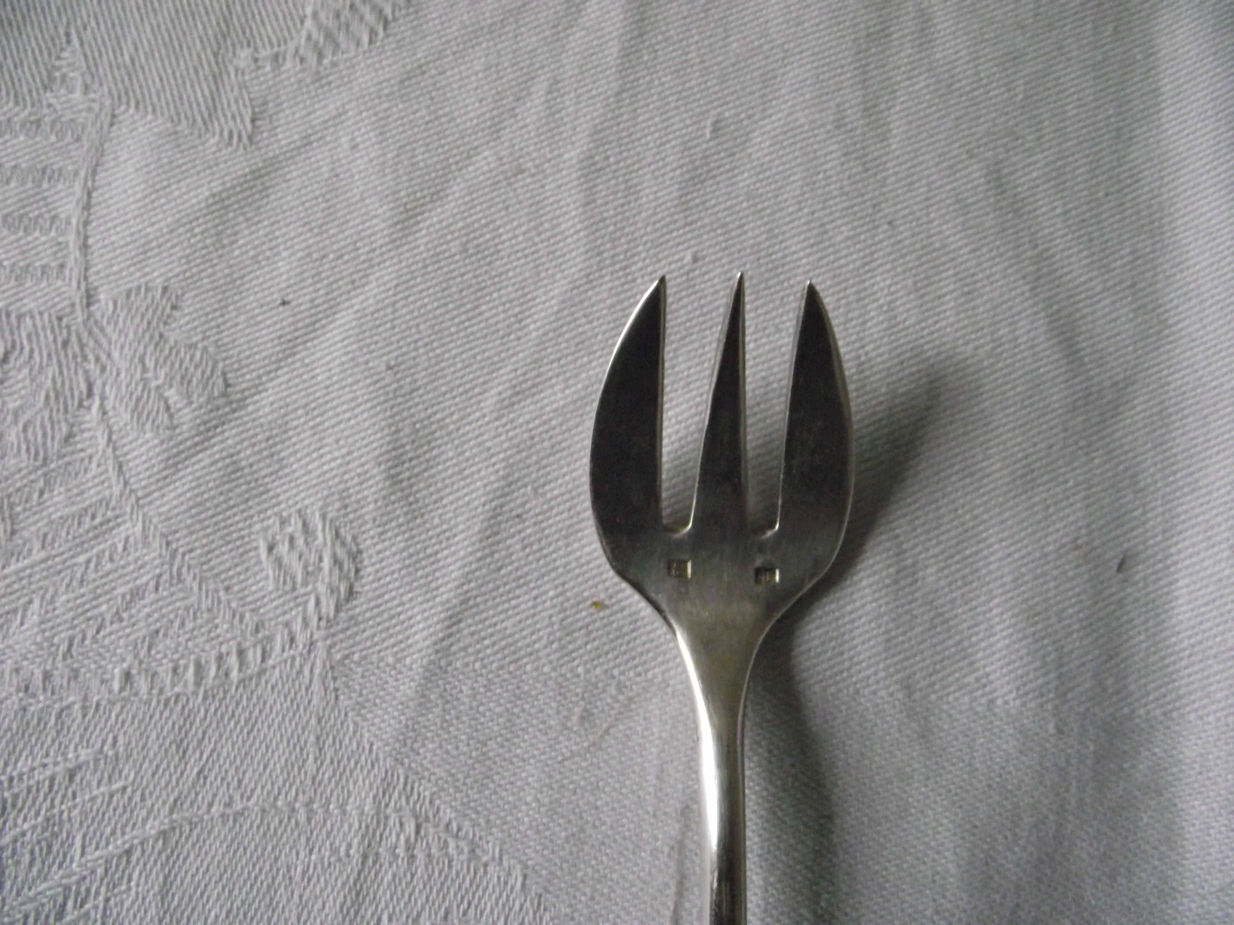 12 oyster forks silver metal Art Nouveau era