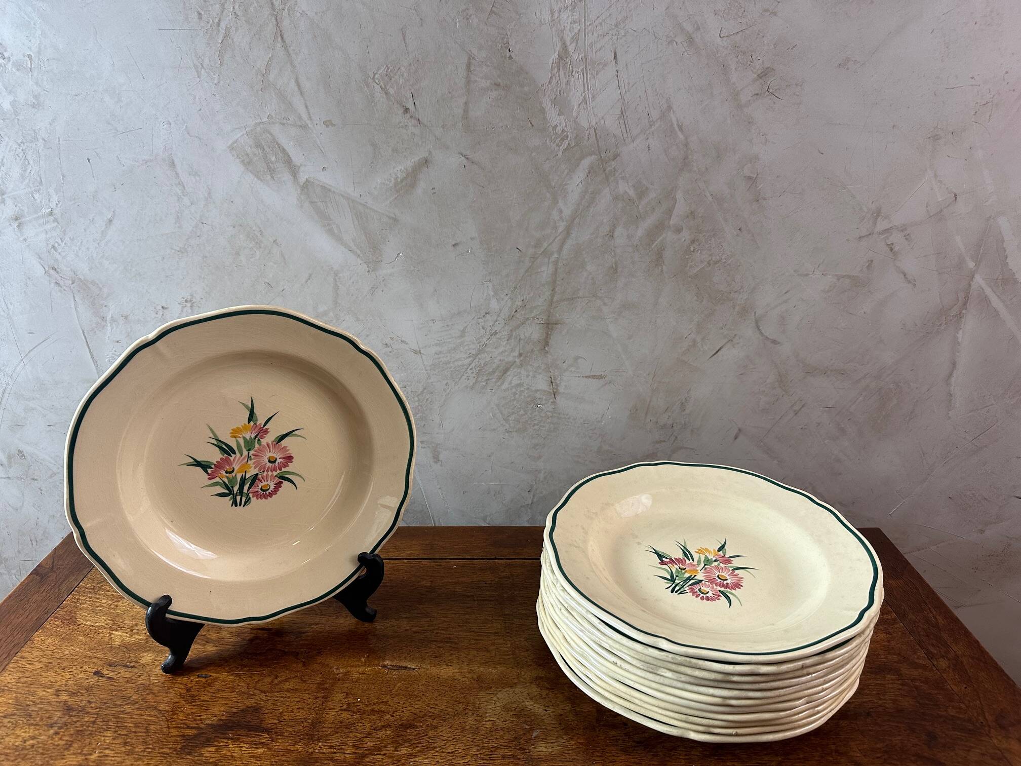 Hand painted Gien service