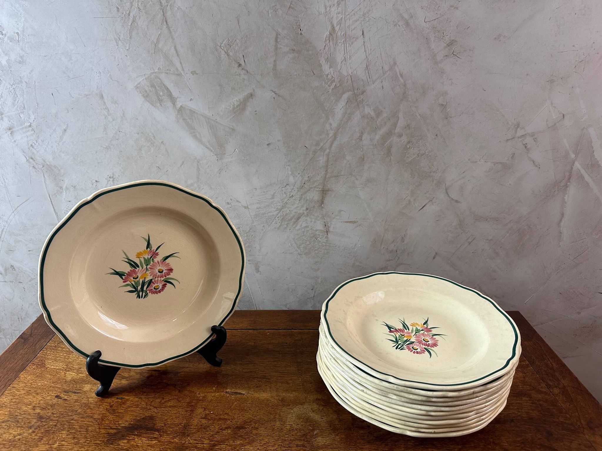 Hand painted Gien service