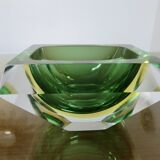 Cendrier en verre Sommerso de Murano par Flavio Poli pour Seguso, 1960