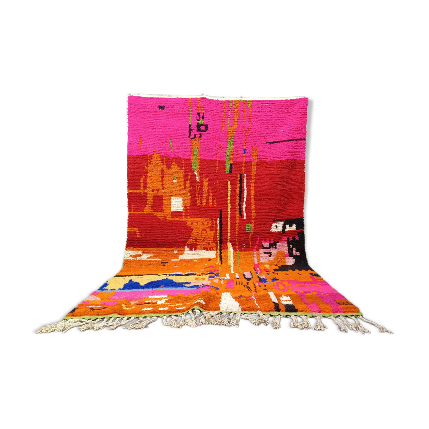Traditional handmade carpet 250cm x 150cm Moroccan