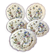 5 Gien dessert plates cornucopia decor 1960 1971