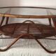 Table basse rotin vintage forme ovale