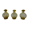 Trilogy of art deco carafes in glass