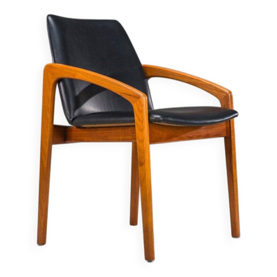 Chaise de salle à manger modèle 23 vintage par Henning Kjærnulf pour Korup Stolefabrik, 1960
