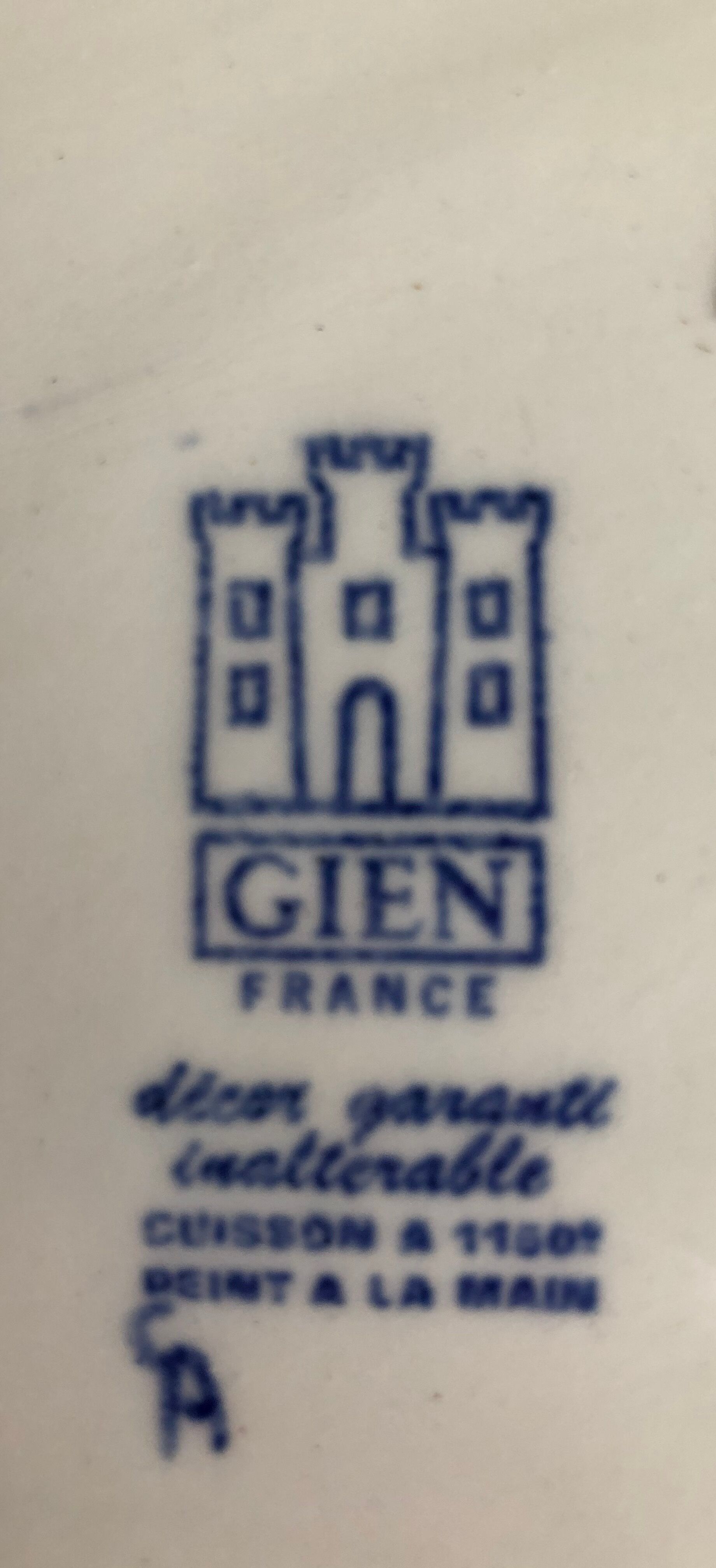 Gien square plate model peonies