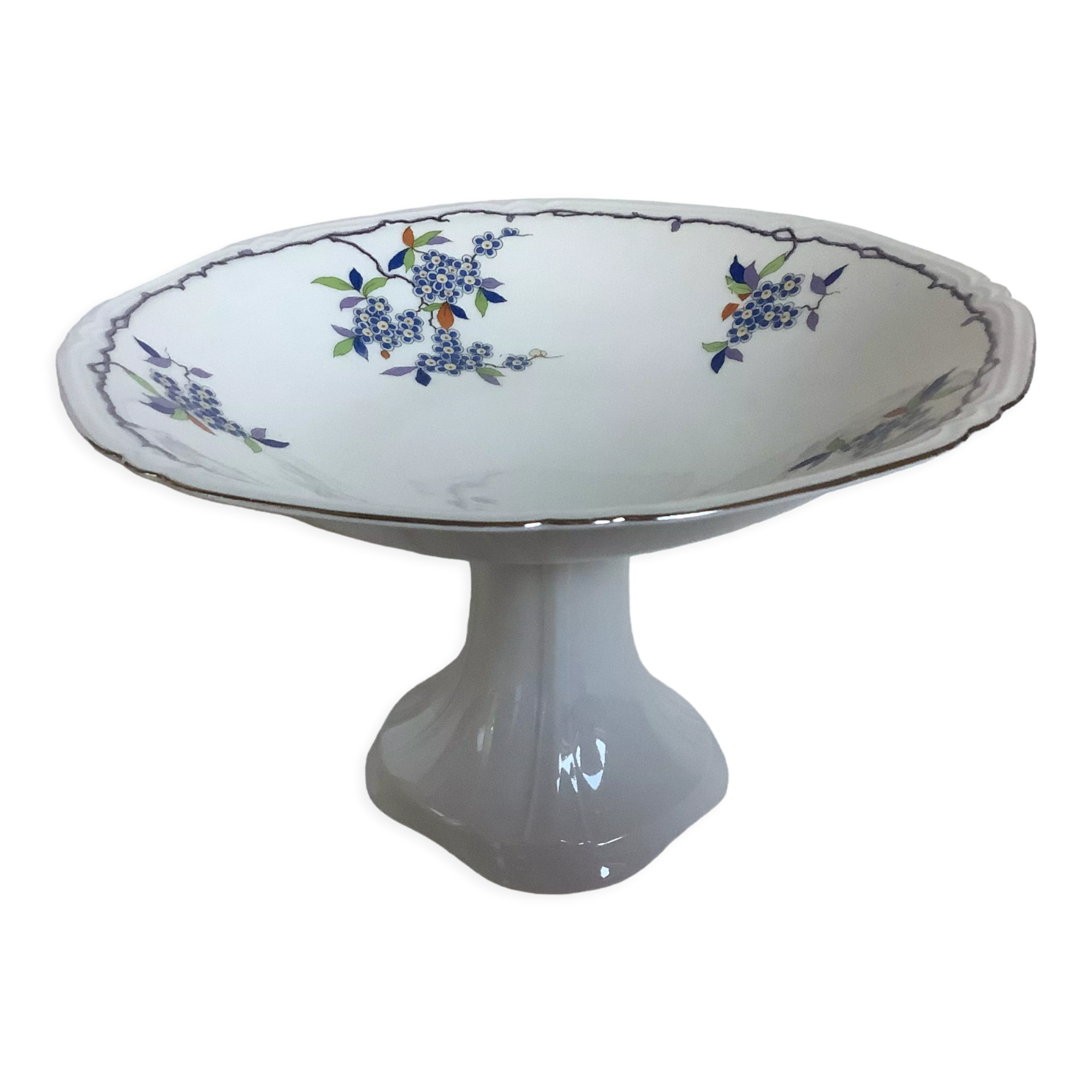 Old foot shower dish miosotis flowers Czech Slovakia