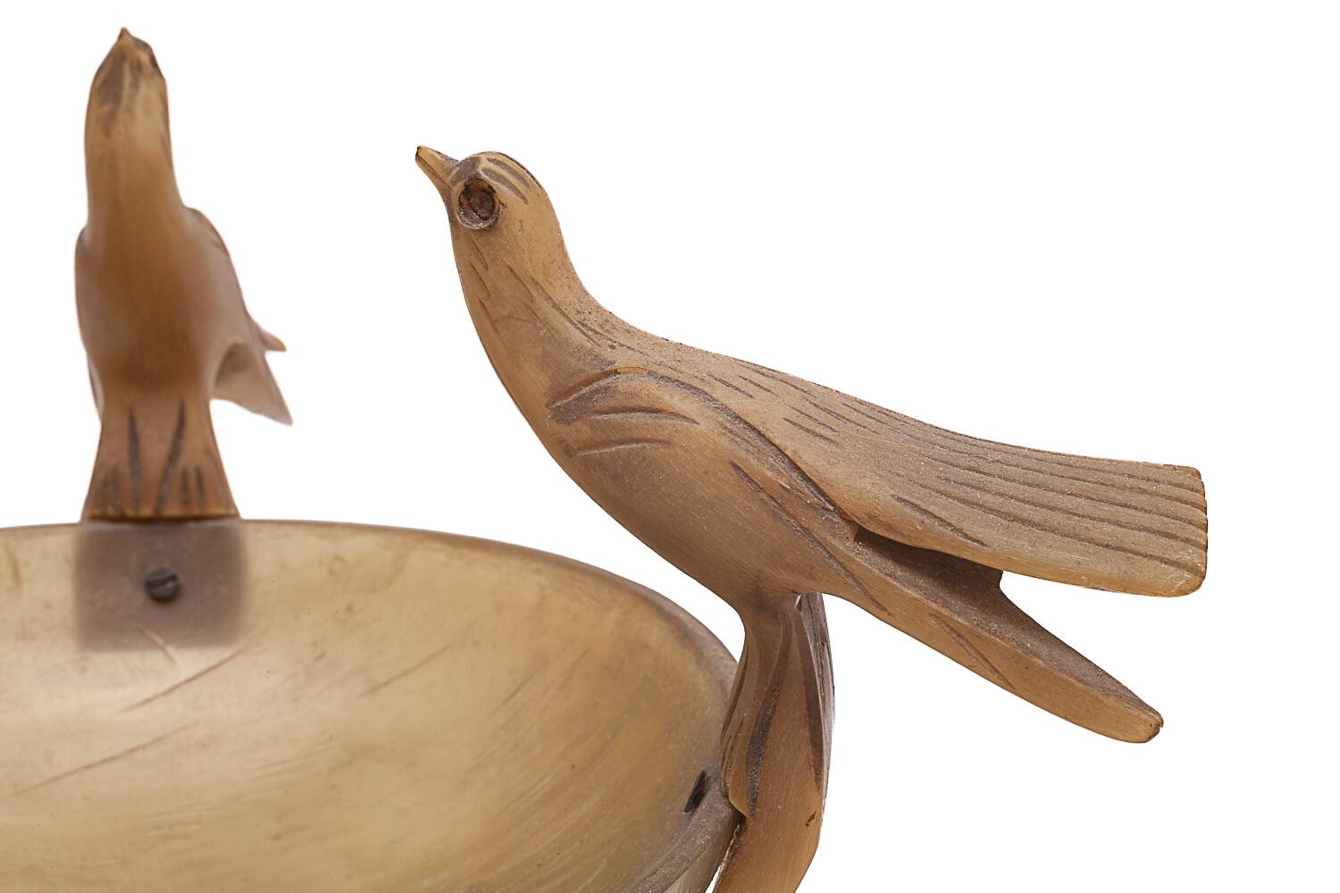 Small carved horn cup