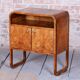Art Deco Cabinet in Walnut & Veneer, Czech, 1920s
