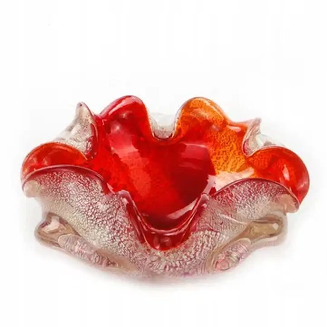 Cendrier, Murano, verre rouge, Barovier & Toso, Italie, années 1950