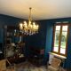 Twelve-armed golden bronze light chandelier