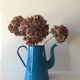 Blue enamel teapot