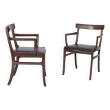 2 Armchairs Vintage 1960s by Ole Wanscher, model Rungstedlund, Danish