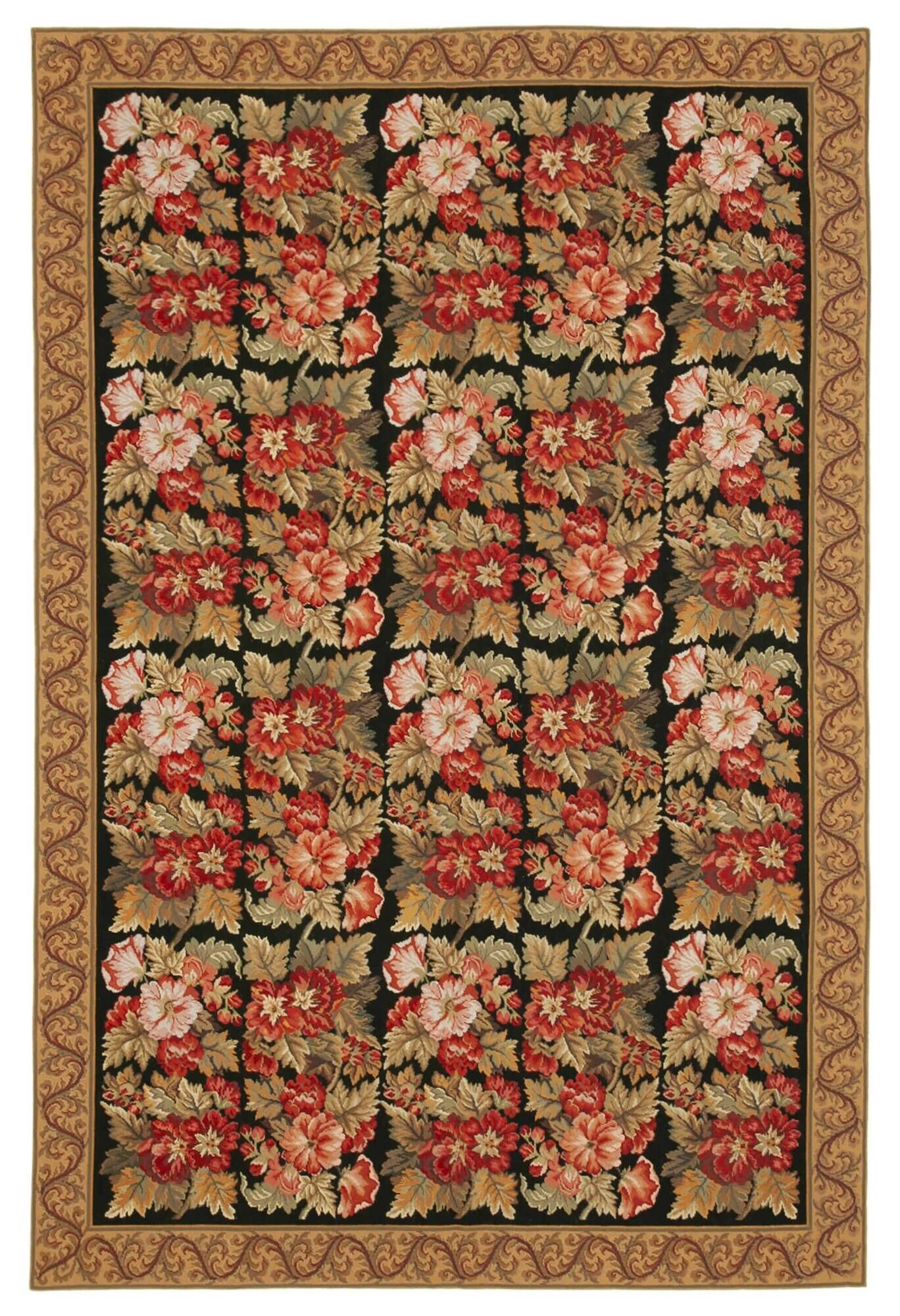 Handmade Vintage Flatweave Needlepoint Kilim 183 cm x 278 cm