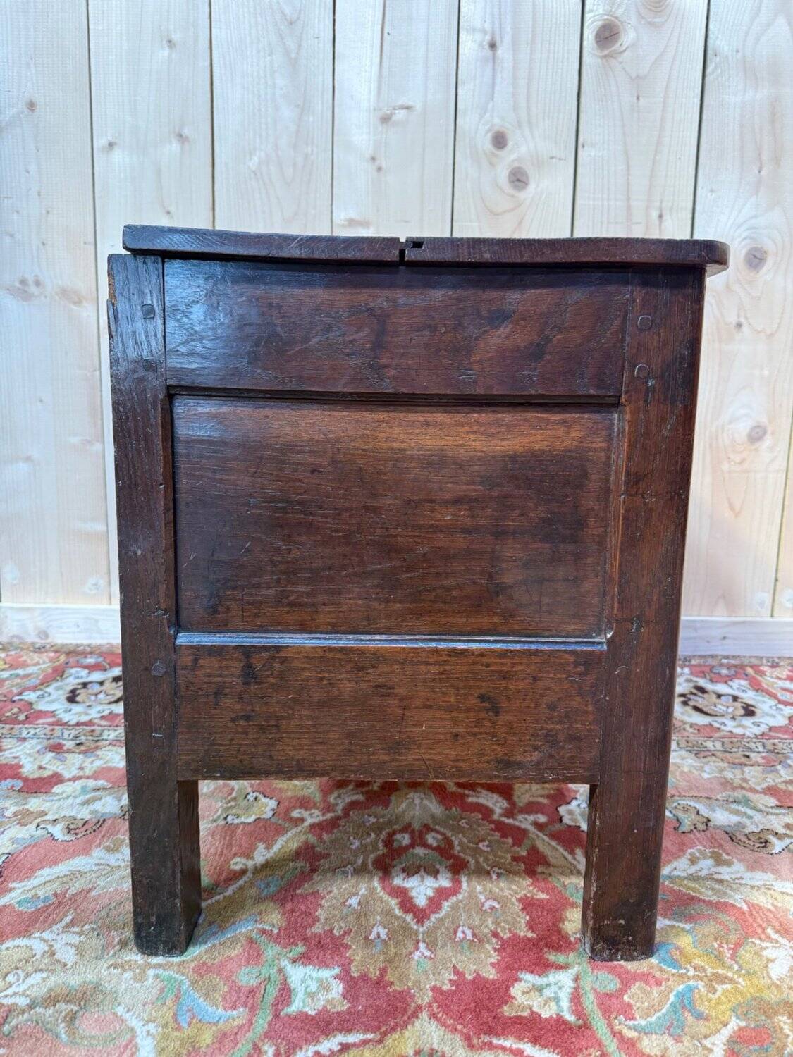 Louis XIII oak solid wood bank chest