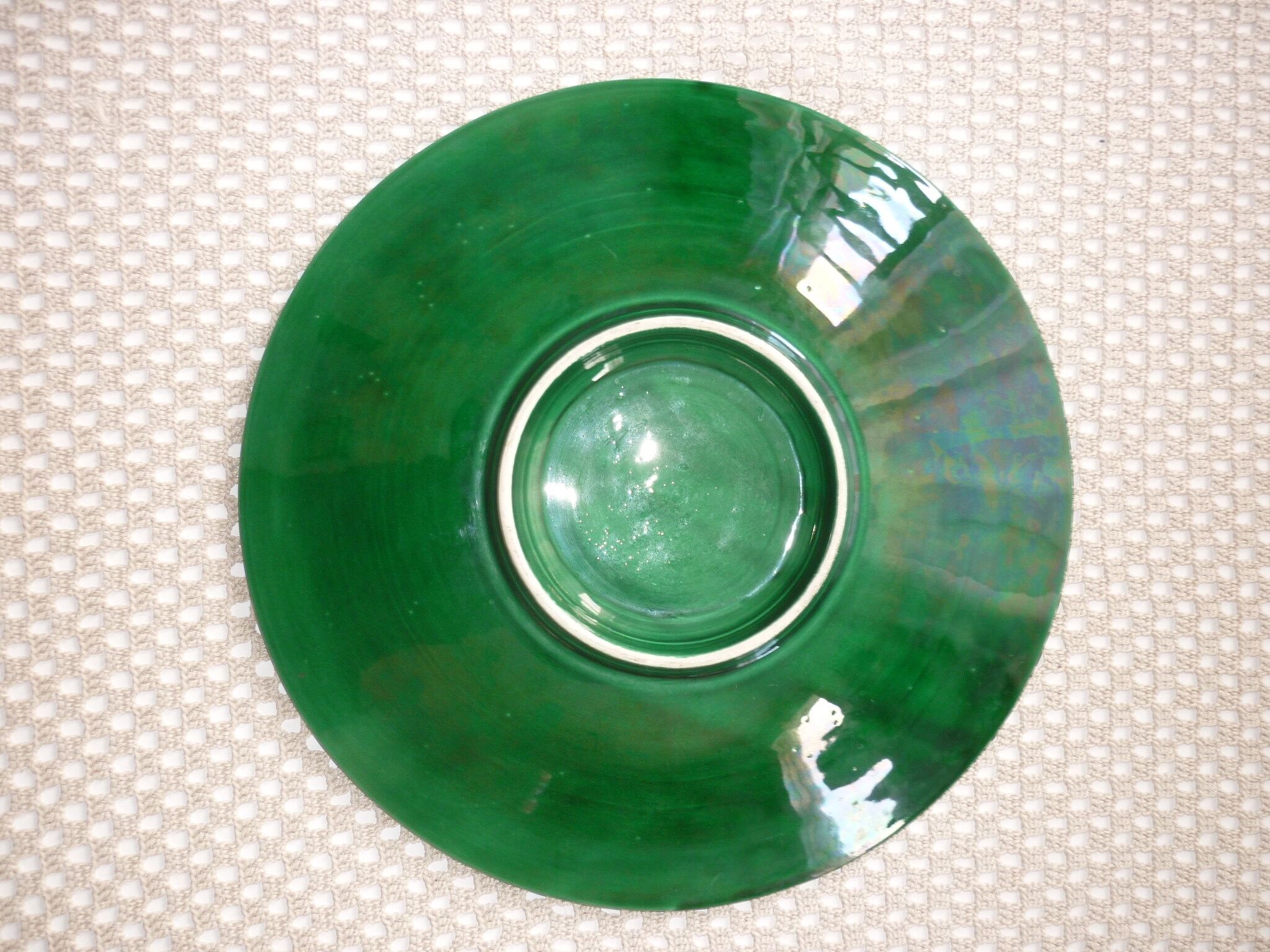 Flat green decoration leaves 32.5 cm