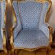 Paire De Fauteuils "Bergère" En Bois Doré de Style Louis XV