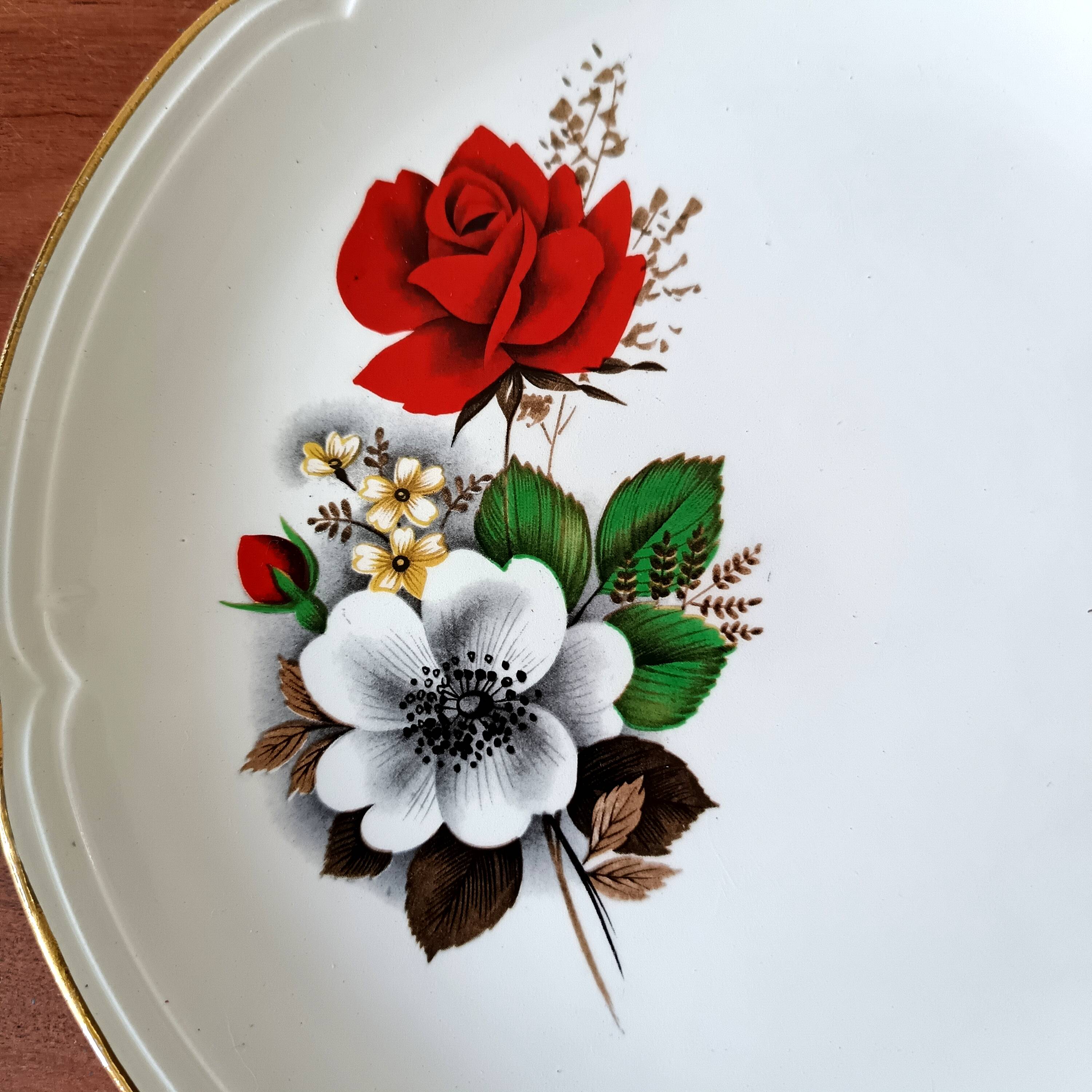 Dessert service 12 plates orchies moulin des loups traviata motif