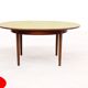 Table ronde extensible en teck scandinave vintage 1960