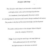 SCORPIO Walnut Wood Desk Lamp