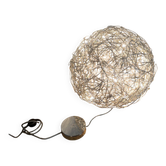 Wire Lamp Terra by Catellani & Smith in silver, diameter 50.