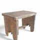 Rustic Weathered Wood Farm Stool/ Accent Table, Spain,  Early 20th-C