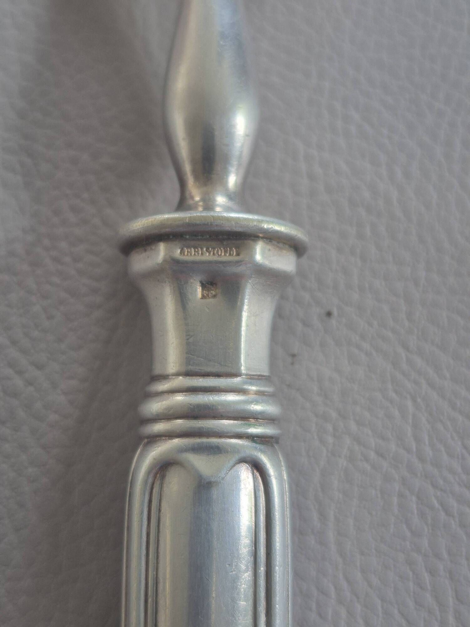 Antique Christofle silver-plated leg fork – A613