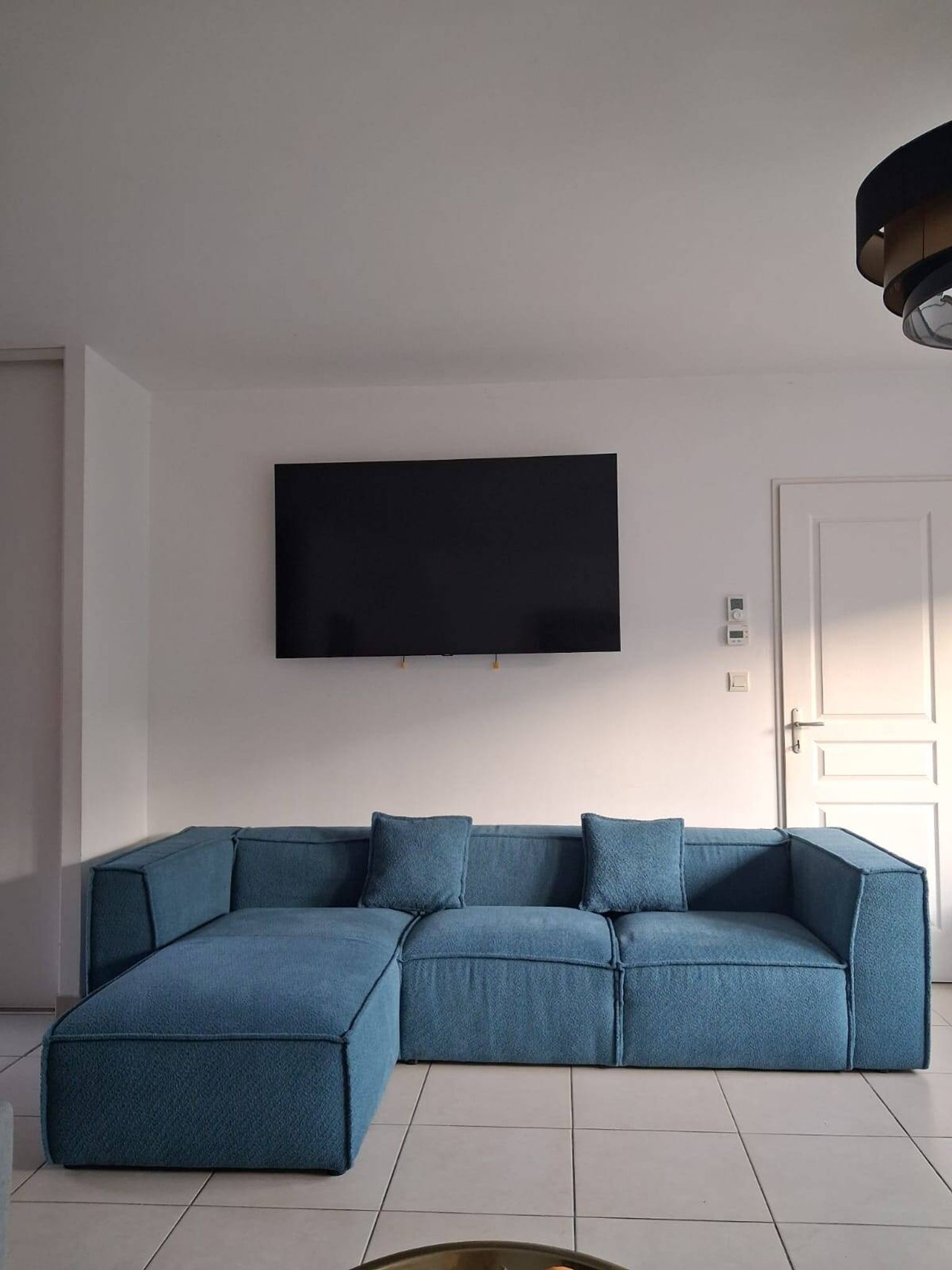 Right angle sofa ROLF Boucle fabric