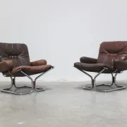 Pair of lounge chairs by Harald Relling for Westnofa, 1970s